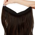 thumbnail image 3 of SHCKE Secret Hair Extensions 20 Inch Invisible Dark Brown Mix Light Auburn Hair Extension Hidden Curly Hair Extensions with Transparent Wire Removable Secure Clips Fish Line Extensions, 3 of 6