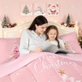 thumbnail image 4 of Erosebridal Watercolor Xmas Tree Queen Comforter Set, Dreamy Christmas Comforter Sets Queen, Pink, Pink Reversible, 3-Piece, 1 Comforter and 2 Pillowcases, 4 of 7