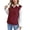 Wine, variant on Women's Solid Color Knitted Fashion Vest, Casual V-Neck Base Layer Sweater for Autumn and Winter Outfits,Brown,XL