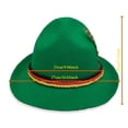 thumbnail image 2 of German Oktoberfest Fedora Hat Soft Felt Feather Decor Braided Band Short Brim Trilby Hat Men Women Bavarian Festival Costume Hat One Size, 2 of 3