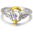 thumbnail image 4 of Fiudx Colgante Estilo Elegante, Anillo de Circonita con Piedra Retro, Conjunto de Joyas de Aleación de Cristal, Accesorios para Mujer, Regalo para San Valentín y Navidad, Resistencia a La Oxidación,, 4 of 7
