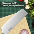 thumbnail image 5 of Qulajoy 6.5 Inch Nakiri Knife, Sharp Vegetable Knife 5Cr15 High Carbon Stainless Steel Knives with wooden handle, 5 of 6