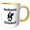 Yellow/White, variant on 3drose, Neurofibromatosis Stinks Skunk Awareness Ribbon Cause Design, 11oz Two-tone Yellow Mug