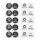thumbnail image 1 of Juego de 20 pegatinas redondas para basura reciclable, para el hogar, la cocina y la oficina., 1 of 14
