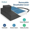 thumbnail image 4 of Gel Wedge Seat Cushion with Pommel 18" x 16" x 4" - 2" - Better Posture and Hip Positioning - High Density Foam and Pressure Redistribution Gel and Back, Tailbone, and Coccyx Support, 4 of 6