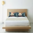 thumbnail image 6 of Yayeee Pillowcase King Size Set of 2 Satin Wrinkle Resistant Pillow Case, Blue Christmas Santa, 6 of 8