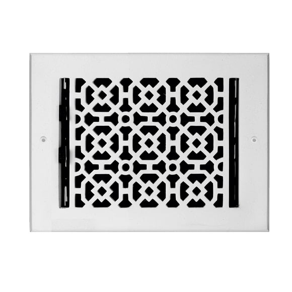 Achtek Air Supply Vent 6"x 9" Duct Opening (Overall 7-1/2" x 10-1/2") Solid Cast Aluminum Register Cover | Powder Coated