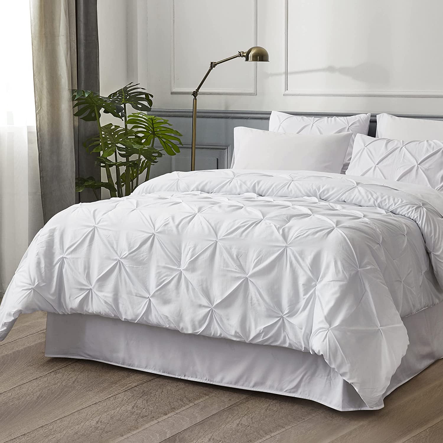Details about   Bedsure Grey Queen/Full Comforter Set 3 Piece Reversible Percale Stripes Hypoa 