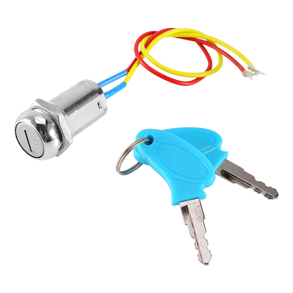 2 Wire Keys Ignition Switch locking Keys Lock For Electric Scooter ATV Moped Kart Wire Key Ignition Switch