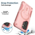 thumbnail image 3 of Dteck for Samsung Galaxy S25+ Case with Stand, Heavy Duty Military-Grade Protection Rugged Case for Galaxy S25 Plus Compatible with MagSafe, Kickstand Shockproof Phone Cover for S25 Plus,Pink, 3 of 5