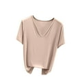 thumbnail image 1 of Birdeem T-Shirt Décontracté à Manches Courtes Col en V pour Femmes, 1 of 12