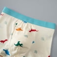 thumbnail image 4 of XFeng 4 Packs Boys Underpants Dinosaur Boxer Shorts Briefs Kids Soft Underwear,White2,11-12 Years, 4 of 5