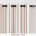 thumbnail image 2 of DriftAway Farmhouse Linen Blend Blackout Curtains 108 Inches Long for Bedroom Vertical Striped Printed Linen Curtains Thermal Insulated Lined Treatments for Living Room 2 Panels W52 x L108 Red, 2 of 8