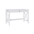 thumbnail image 4 of Linon Davis Solid Wood Single Drawer Laptop Desk, 30" Tall, Antique White Finish, 4 of 25