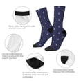 thumbnail image 3 of Pofeuu Anchor Heart Blue Print Crew Socks, Adult Running Hiking Socks for Youth and Adult, 3 of 6