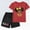 Red, variant on ATOGUTA Size 2-14 Years Girls Summer Outfits Short Sleeve Tshirts and Shorts Summer Sets Comfy Kids Clothing Black
