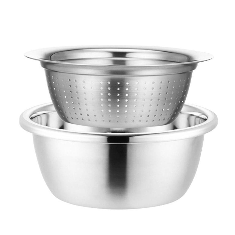 Microporous Colander 2pcs 304 Stainless Steel Large Capacity with