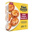thumbnail image 2 of Feel Good Foods Gluten Free Three Cheese Mini Pizza Bagels - 7 Ounce, 2 of 8