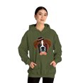 thumbnail image 5 of Hipster Boxer Dog Graphic Hoodie Sweatshirt, Sizes S-5XL, 5 of 9