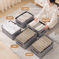 thumbnail image 4 of Yulucky Storage Box Closet Organizer Storage Box with Handle 15.7x11x8 Inch Foldable Fabric Basket Steel Frame Stackable Shelf Bin Home Storage|Non-Woven, 4 of 8