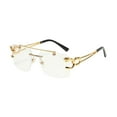 thumbnail image 4 of Rectángulo Gafas sin montura Gafas de sol sin montura Gafas de sol modernas de verano con borde blanco jinwen anteojos sin montura, 4 of 8