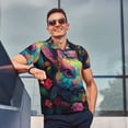 thumbnail image 4 of Fotbe Colorful Patterned Rabbit Camiseta Polo de Golf para Hombre con Estampado – Camisa Deportiva Transpirable con Cuello Abotonado-Large, 4 of 6