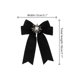 thumbnail image 2 of Broche de lazo de terciopelo negro preatado elegante de INSPIRE CHIC con imitación de perlas y rhinestones, 2 of 5
