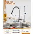 thumbnail image 4 of Wowow Brushed Nickel Single-Handle Pull-Down Sprayer Kitchen Faucet Stainless Steel with ‎Deck Mount, 4 of 7
