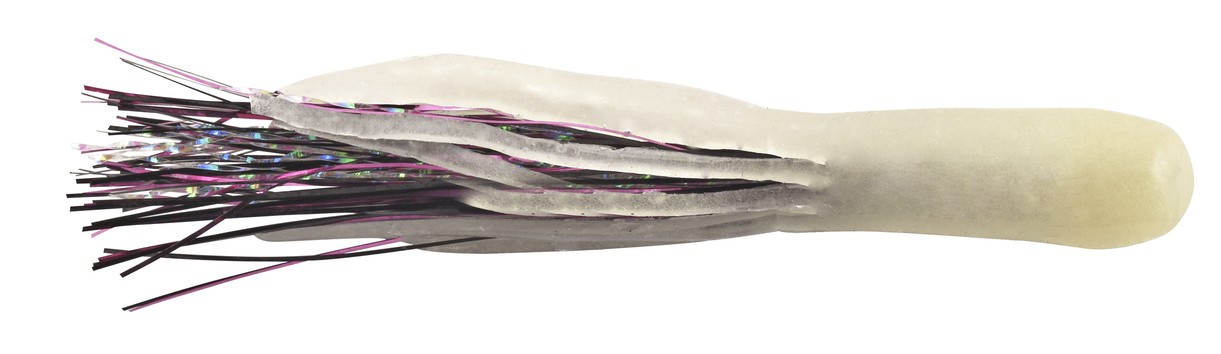 Apex Tackle 1.5" Tinsel Tube Glow 10pk, Soft Baits