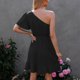 thumbnail image 5 of Vestido Formal Vestido De Citas Vestido Casual Vestido Casual De Un Solo Hombro Vestido De Un Solo Hombro Manga De Mariposa Hombro Inclinado Dobladillo Con Volantes Mujer Verano ANGGREK Otros, 5 of 6