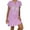 Purple, variant on Up to 65% Off Women Summer Maxi Dresses Women's Fashion Loose Leisure V-collar Short Sleeve Summer Dresses