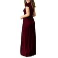 thumbnail image 4 of HAOMEILI Women Short Sleeve Loose Plain Maxi Dresses Casual Long Dresses with Pockets, 4 of 7