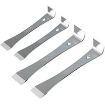 Stainless Steel Pry Bar Set, 4 PCS Stainless Steel Flat Bar Crowbar, Small Pry Bar, 17CM Mini Crow Bar 25.5CM Pry Tool, Molding, Scrape, Nail, Baseboard Trim Puller, & Prop Bottle Opener
