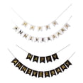 thumbnail image 1 of Miangastore 2pcs HAPPY ANNIVERSARY Banner Party Bunting Ornament Festival Photo Prop, 1 of 8