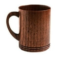 thumbnail image 2 of EclipseJewels Wooden Beer Mug & Coffee Cup with Handle, Creative High Temperature Resistant Wood Drinkware for Pub, Home Decor & Unique Gift,J, 2 of 8