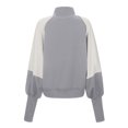 thumbnail image 4 of Annhoo Womens Sweatshirt Fall Trendy Color Block Mock Neck Pullover Shirts Loose Long Sleeve Sweaters Tops, 4 of 4