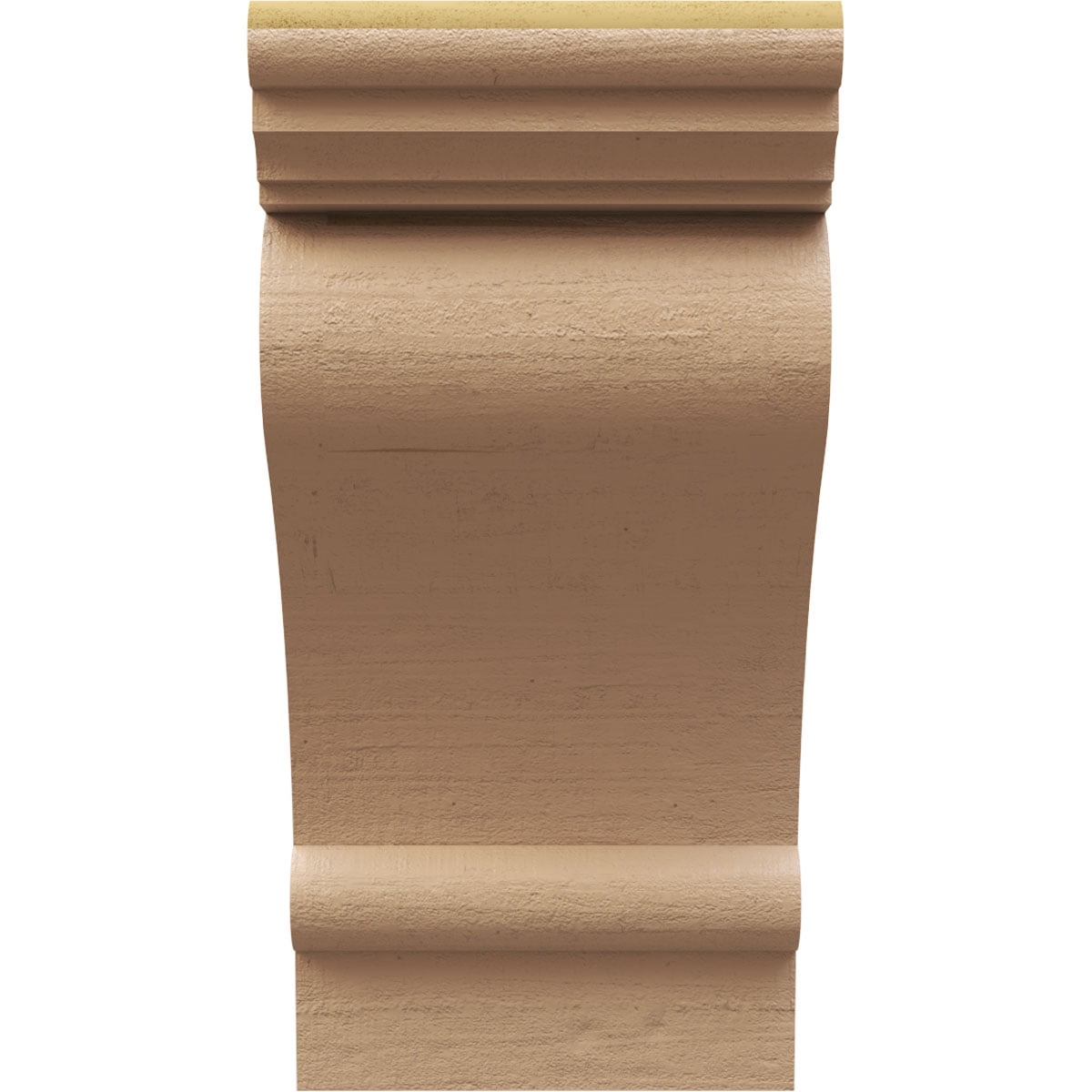9"W x 9"D x 18"H Wide Mayflower Rough Cedar Woodgrain TimberThane Corbel, Primed Tan