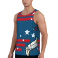 thumbnail image 2 of Fuzoiu Astronaut Runs Forward Print Men's Workout Tank Tops,Sleeveless Gym Shirt Quick Dry,Fitness Bodybuilding T-Shirt,Muscle Athletic Workout Tee-3X-Large, 2 of 7