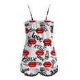 thumbnail image 5 of Pajamas for Women Set â Winter Lounge Sets & Stretch Pajamas Ladies' Valentine's Day Casual Fashion Sexy Printed Sleeveless Camisole Top Shorts Set Two Piece Set, 5 of 5