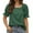Army Green, variant on Babysbule Women Summer Tops Shirts Womens Casual Solid Color Square Neck Short Sleeve Tops Blouses