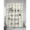 thumbnail image 5 of Farmhouse Butterfly Long Shower Curtain Set, Waterproof Shower Curtains for Bathroom, Rustic Retro Wooden Striped Washable Fabric Cloth Bath Curtain for Bathtub Decoration with Hooks 72x84 Inches, 5 of 6