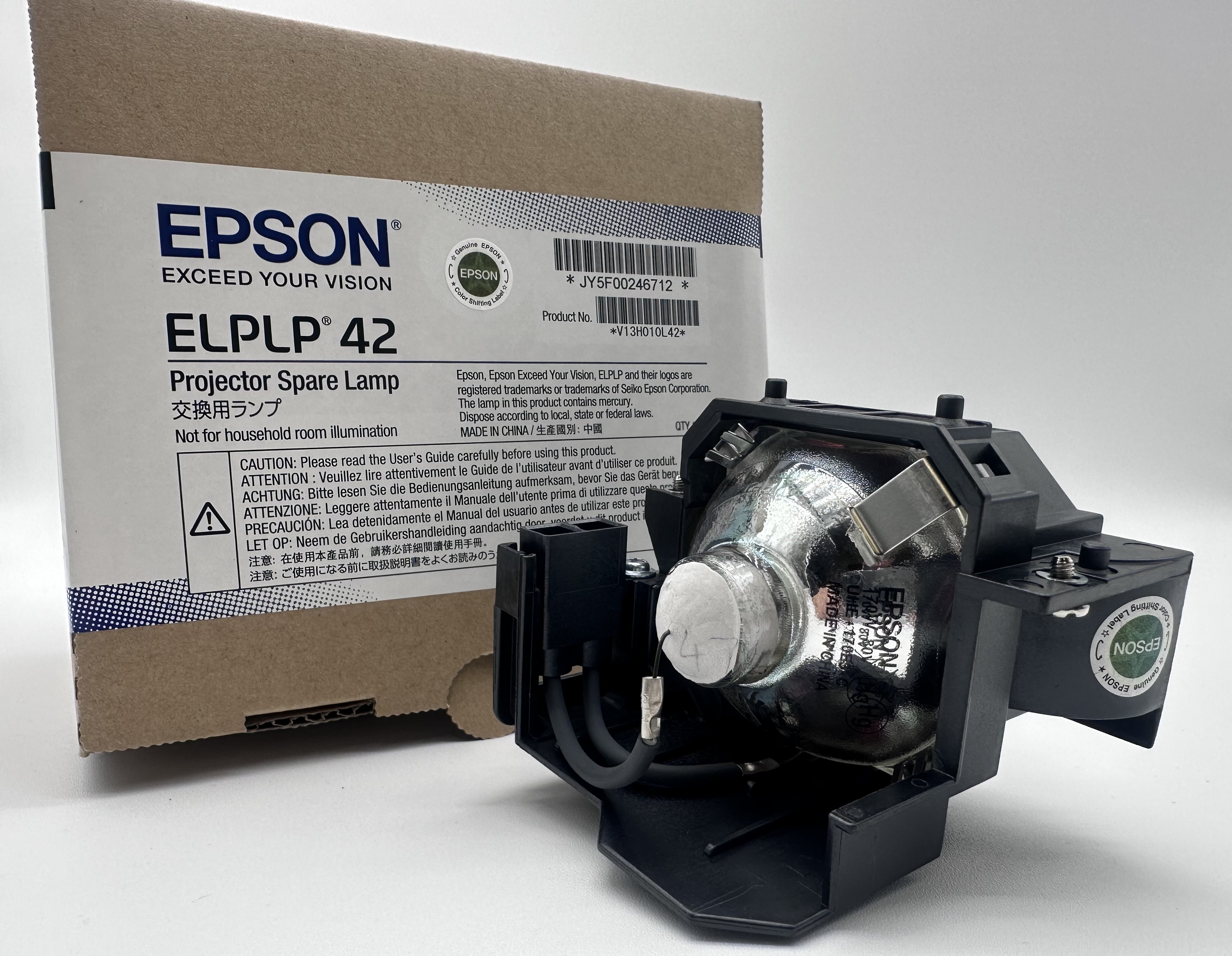 OEM Lamp & Housing for the Epson Powerlite 400W Projector - 1 Year Jaspertronics Full Support Warranty! - image 2 of 7