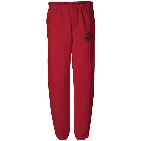 Marines EGA Emblem Elastic Bottom Sweatpants with black print