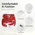 thumbnail image 4 of Yiaed Red Maple Leaf Print Women's Running Shorts with Liner 3 Zipper Pockets Elastic Workout Athletic Gym Yoga Shorts-Medium, 4 of 7