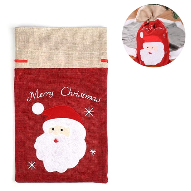 Bolsas de regalo de Navidad bolsas de yute bolsas de regalo de Navidad embalaje de regalo para rellenar bolsas de algodón para decoraciones de regalos de dulces Adepaton 221121-1