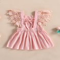 thumbnail image 4 of Enfants Filles Princesse Robe Couleur Unie Mouche Robe Manches, 4 of 8