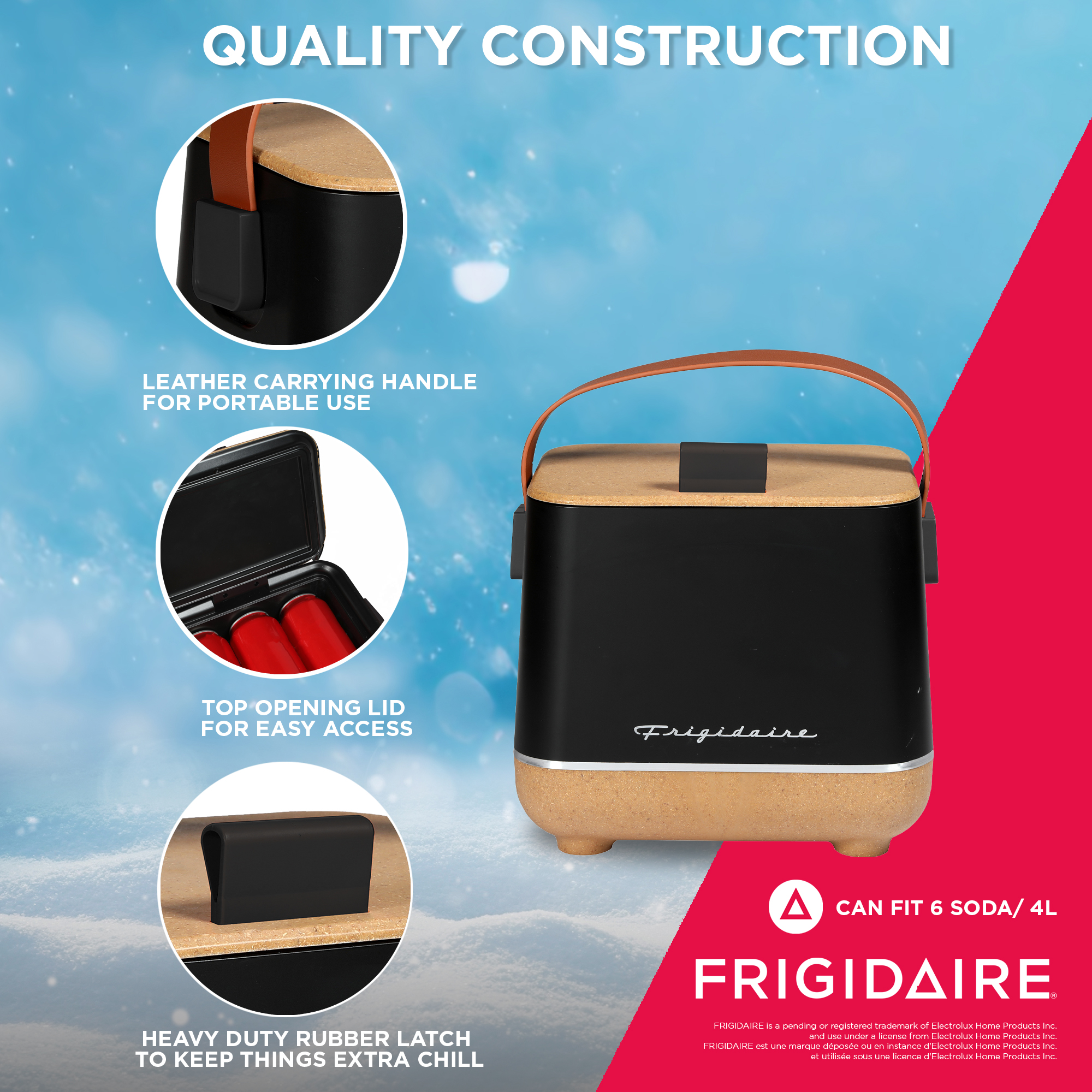 Frigidaire, EFMIS310 Portable Insulated Fridge,  Black, 10.75” x 7.99” x 9.49”