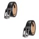 thumbnail image 1 of Minnieouse Exquisito cinturón de cuero artesanal para trajes - Ocasiones formales Cinturones de cuero con trinquete Jeans Hombres Simple Negro Negro ciento veinte 2Conjunto, 1 of 6