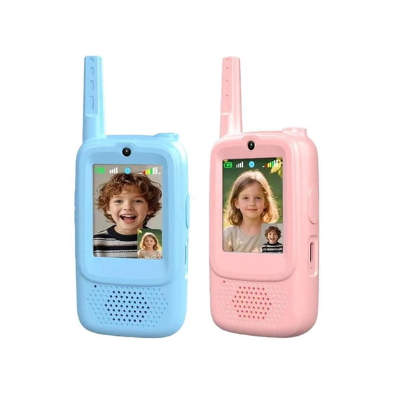 2Pcs Mini Video Walkie Talkies for Kids Facetime Video Walkie Talkie