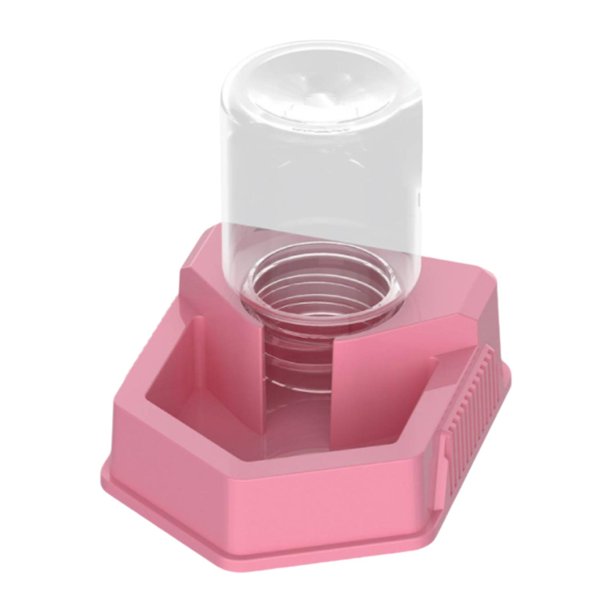 Recipiente automático para agua potable de reptiles, resistente, decorativo y reutilizable. Rosa